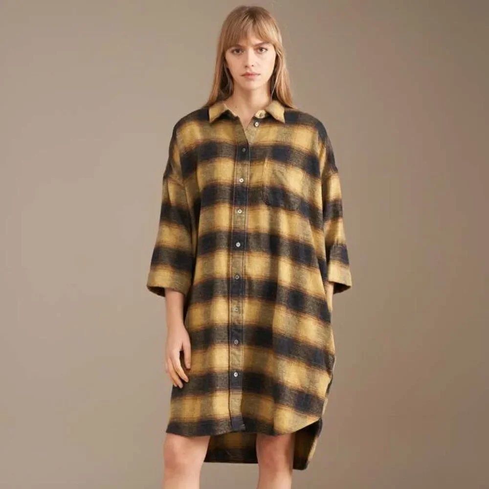 Bellerose | Gladys Shirt Dress Flannel Size 0 (Oversized, can fit size M & L)